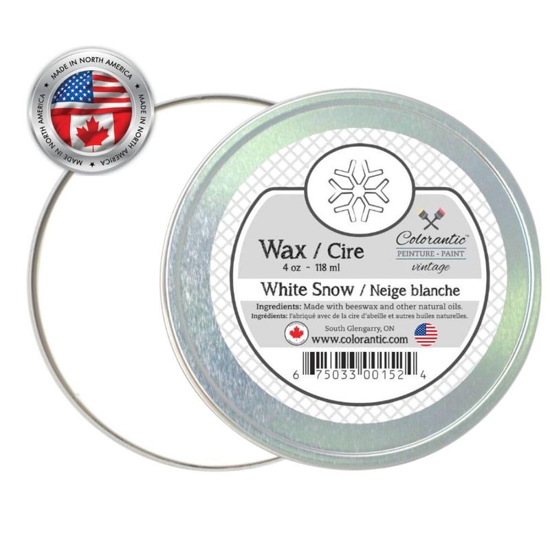Colorantic | White Furniture Wax-Beeswax Waxes for Chalk Based Paint Furniture | Craft Art DIY (4 oz (Pack of 1)) - Image 1
